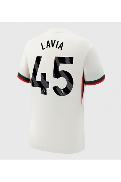 Chelsea Romeo Lavia #45 Jalkapallovaatteet Vieraspaita 2025-26 Lyhythihainen Chelsea Romeo Lavia #45 Jalkapallovaatteet Vieraspaita 2025-26 Lyhythihainen